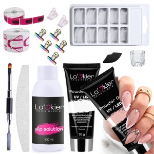 Zestaw do akrylożelu - 2x akrylożel La'kier 30ml + Slip Solution