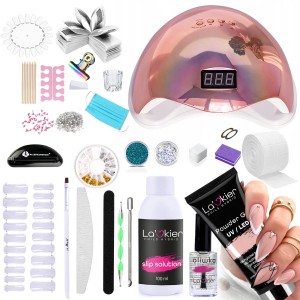 Zestaw do akrylożelu - akrylożel La'kier 30ml + lampa + Slip Solution + oliwka