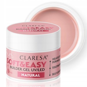 Claresa Żel budujący samopoziomujący do paznokci Soft&Easy Builder Gel Natural 45g