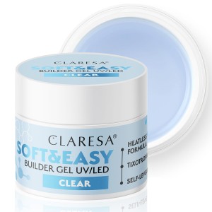 Claresa Żel budujący samopoziomujący do paznokci Soft&Easy Builder Gel Clear 45g