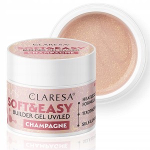 Claresa Żel budujący samopoziomujący do paznokci Soft&Easy Builder Gel Champagne 90g