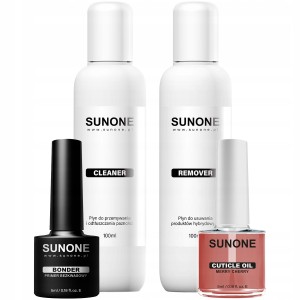 Zestaw uzupełniający do hybryd Sunone - Primer Oliwka Cleaner Aceton
