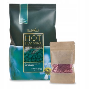 Zestaw do depilacji woskiem twardym ItalWax - Azulen 500g + 100g wosku gratis