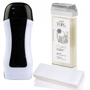 ItalWax Zestaw do depilacji woskiem w rolce Crystal 100ml + podgrzewacz + paski
