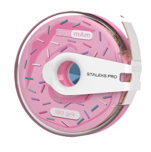 Staleks Wymienna taśma ścierna ATC-180W 6 metrów #180 do szpuli w pudełku Bobbi Nail PapMam pączka z klipsem