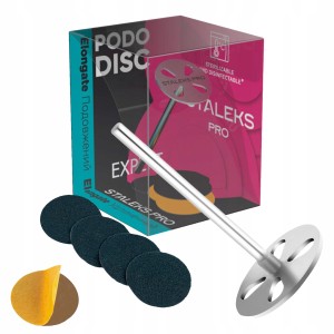 Staleks PRO PODODisk Base Long 37mm tarcza 15mm + zestaw wymiennych nakładek #180 5 sztuk
