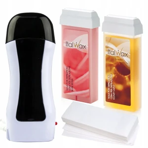 ItalWax Zestaw do depilacji woskiem - 2x wosk w rolce 100ml + podgrzewacz + paski