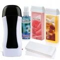 Zestaw do depilacji - Podgrzewacz do wosku w rolce + 2x wosk  w rolce paski lotion.webp