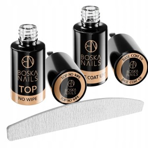 Zestaw hybrydowy Boska Nails baza + top + pilnik gratis
