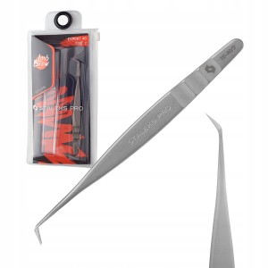 Staleks Pęseta Pro Expert TE-40/2 do przedłużania i modelowania rzęs z zakrzywionymi krawędziami