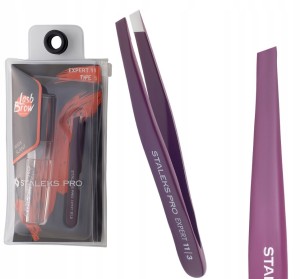 Staleks Pęseta Pro Expert 11/3B do regulacji brwi krawędzie szerokie skośne