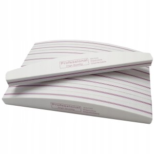 Polerka buffer łódka półksiężyc do paznokci gradacja 180/240 kolor szary 100 sztuk