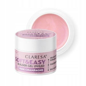 Claresa Żel budujący samopoziomujący do paznokci Soft&Easy Builder Gel Pink Champagne 90g