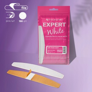Staleks Expert White DFE-40-150W wymienne nakładki na pilnik łódka gradacja 150 30 sztuk