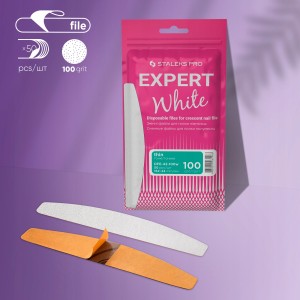 Staleks Expert White DFE-42-100W wymienne nakładki na pilnik łódka gradacja 100 50 sztuk