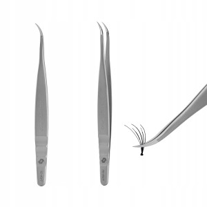 Staleks Pęseta Pro Expert TE-40/7 do przedłużania rzęs zakrzywiona półksiężyc