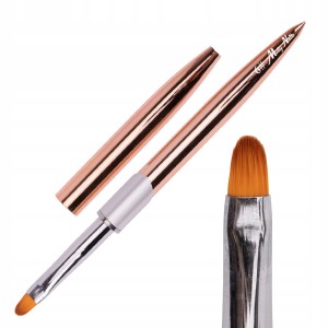 Molly Nails Pędzelek do żelu rozmiar 6 golden owalny długość włosia 8mm