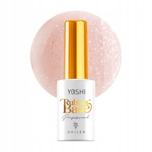 Yoshi Rubber Base 9 Glitter baza kauczukowa do paznokci hybrydowych 10ml