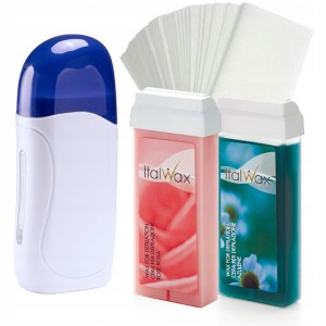 ItalWax Zestaw do depilacji - podgrzewacz + 2x wosk w rolce 100ml + paski