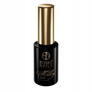 Boska Nails Top Milky w kolorze mlecznym do lakierów hybrydowych 10ml