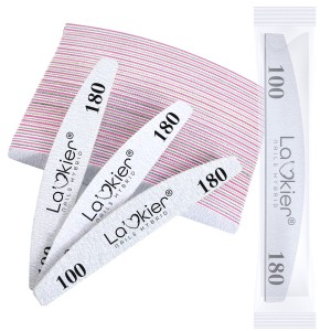 La'kier Pilnik do paznokci łódka/półksiężyc zebra bezpieczny pakiet gradacja 100/180 - 50 sztuk