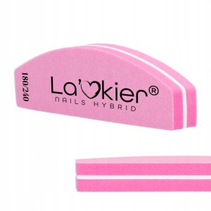 La'kier profesjonalna polerka do paznokci łódka gradacja 180/240 różowa