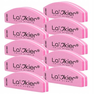 La'kier profesjonalna polerka do paznokci łódka gradacja 180/240 różowa 10 sztuk