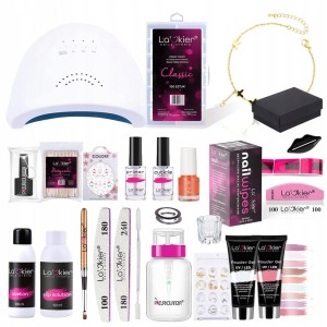 Zestaw akrylożelowy na prezent : 15 x La'kier + lampa+ biżuteria GRATIS!