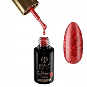 Boska Nails Mood Rain 438 kolekcja Glitter Rain - lakier hybrydowy do paznokci z drobinkami  6ml