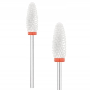 EXO frez ceramiczny stożek owal 307F do skórek i paznokci  czerwony delikatny