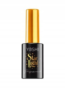 Yoshi Top No Wipe Star Light półtransparentny Top ze złote gwiazdki do lakierów hybrydowych 10ml