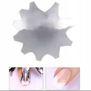 Szablon do malowania i zdobień paznokci french manicure wzornik D