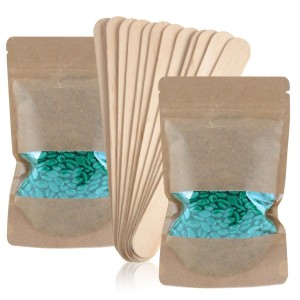 ItalWax Minizestaw do depilacji 2x wosk twardy w granulkach Sandalwood + szpatułki