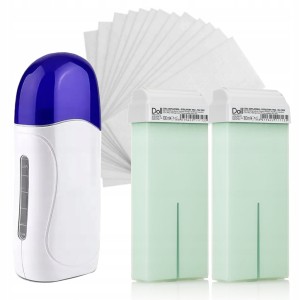 Xanitalia Doll Zestaw do depilacji ciała - podgrzewacz + 2x wosk w rolce Tea Tree 100ml + paski