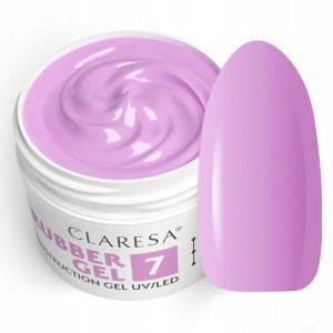 Claresa Rubber Gel 7 budujący żel do przedłużania paznokci delikatny fiolet 90g