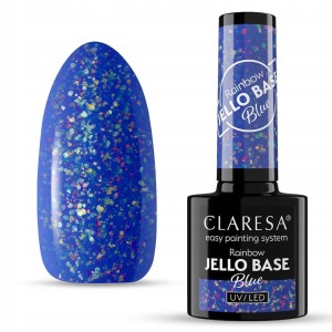 Claresa Półtransparentna baza hybrydowa do paznokci kolekcja Rainbow Jello Base kolor Blue