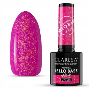 Claresa Półtransparentna baza hybrydowa do paznokci kolekcja Rainbow Jello Base kolor Pink