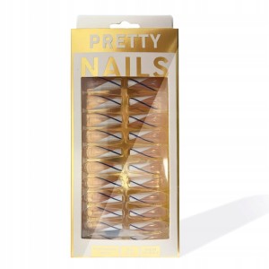 Gotowe tipsy samoprzylepne do przedłużania paznokci Press On Nails Ballerina #12 24 sztuki