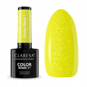 Claresa Brokatowy lakier hybrydowy do paznokci Funky Disco 1 5g