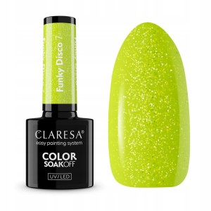 Claresa Brokatowy lakier hybrydowy do paznokci Funky Disco 7 5g