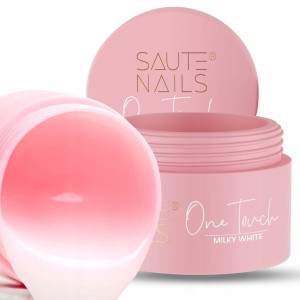 Saute Nails One Touch Builder Gel Żel budujący do przedłużania paznokci Milky White 50g