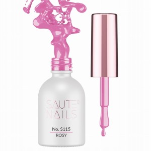 Saute Nails Kolorowy lakier hybrydowy do paznokci No. S115 Rosy 8ml