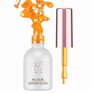 Saute Nails Kolorowy lakier hybrydowy do paznokci No. S138 Orange Glow 8ml
