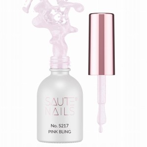 Saute Nails Kolorowy lakier hybrydowy do paznokci No. S217 Pink Bling 8ml