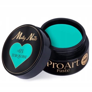 Molly Nails Pasta do zdobień paznokci ProArt Paste #03 Turquoise HEMA/Di-HEMA FREE 5g