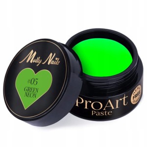 Molly Nails Pasta do zdobień paznokci ProArt Paste #05 Neon Green HEMA/Di-HEMA FREE 5g