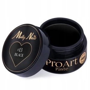 Molly Nails Pasta do zdobień paznokci ProArt Paste #13 Black HEMA/Di-HEMA FREE 5g