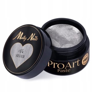Molly Nails Pasta do zdobień paznokci ProArt Paste #14 Silver HEMA/Di-HEMA FREE 5g