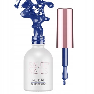 Saute Nails Kolorowy lakier hybrydowy do paznokci No. S170 Blueberry 8ml
