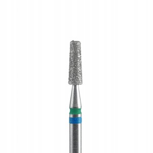 Staleks Frez diamentowy duo stożek ścięty do skórek i paznokci FA70BG025/8 niebiesko-zielony 2.5mm 8mm ścieralność średniotwarda